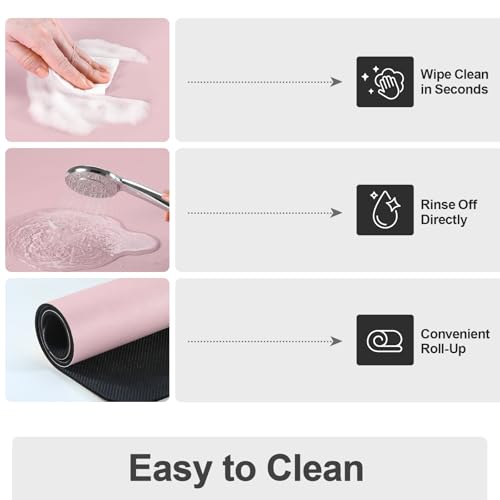 Dish Drying Mat for Kitchen Counter (Pink / 16" x 24")