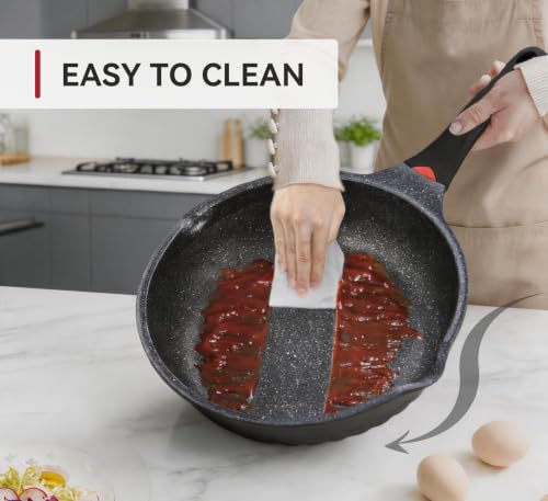 12.5Inch Black Deep Nonstick Skillet (12.5inch)