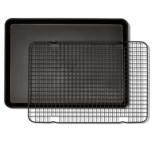 Non Stick Wire Cooling Rack (Little Chill (12.4" x 8.4") / Pepper)