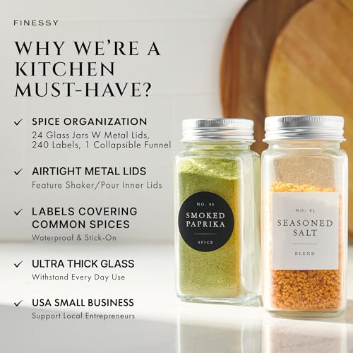 Thick Glass Spice Jars With Labels