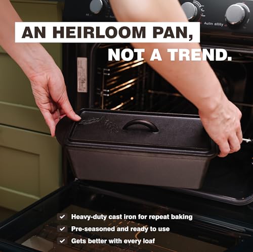 Cast Iron Bread Loaf Pan with Lid