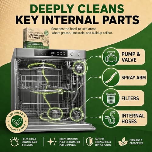 Heavy Duty Dishwasher Cleaner & Deodorizer (12 Tablets)