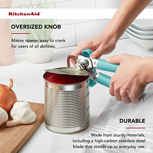 Classic Multifunction Can Opener and Bottle Opener Easy to Use (Aqua Sky / 8.34-Inch)