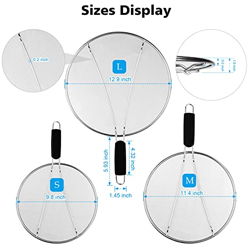 Splatter Screen for Frying Pan (13"+11.5"+9.5")