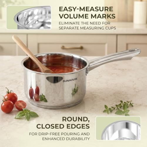 3 QT Stainless Steel Sauce Pan with Lid