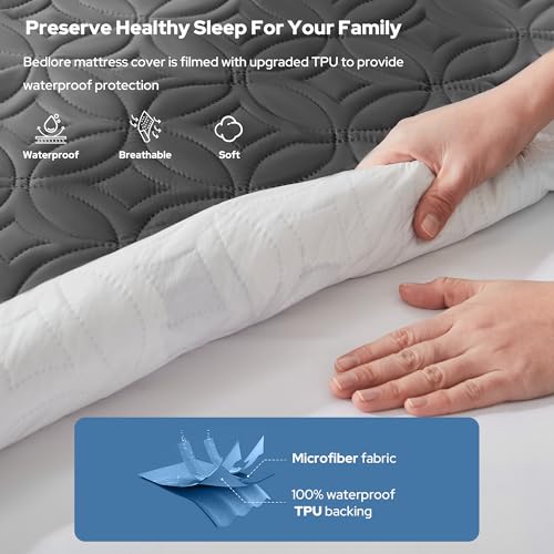 Waterproof Mattress Protector (1 Gray / Twin XL)