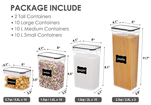 32pcs Airtight Food Storage Containers Set (0.7 quarts)