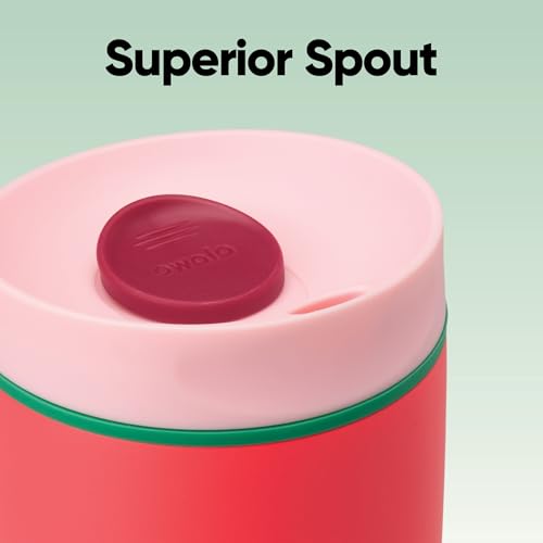 SmoothSip Slider Insulated Stainless Steel Coffee Tumbler (No Handle / 12 Ounces / Strawberry Fields)