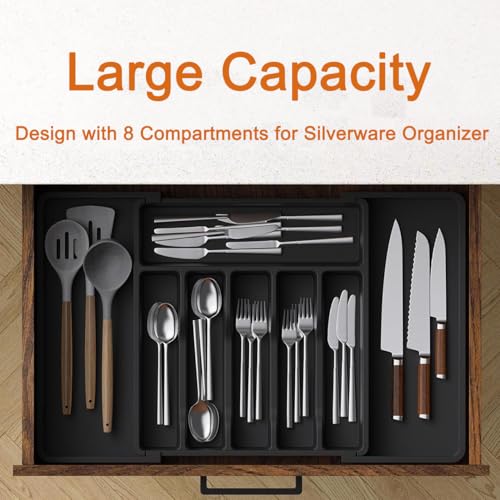 Silverware Drawer Organizer (Black)