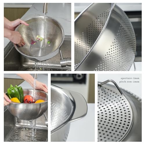 18 8 Stainless Steel Microwell Colander (5QT Colander / primary colour)