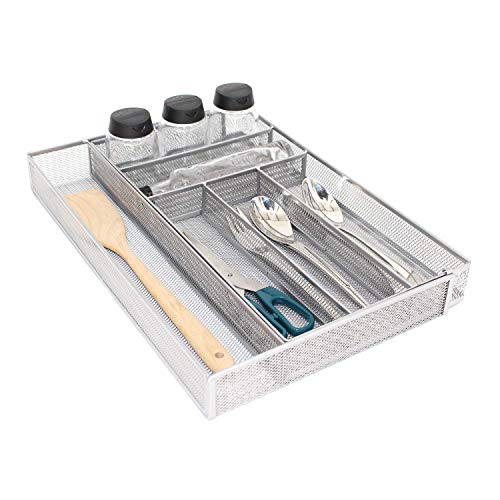 Utensil Drawer Organizer (Silver)