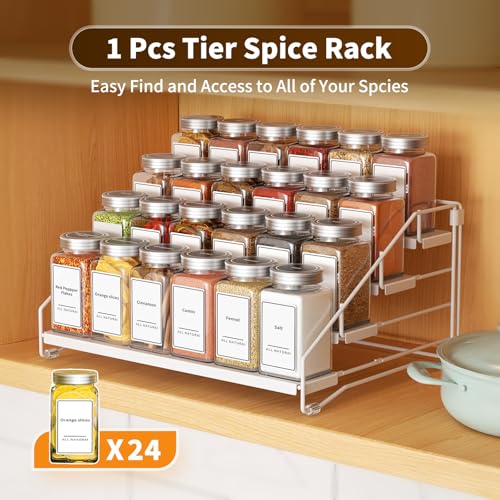 Tiered Spice Rack (White / 1 Pcs)