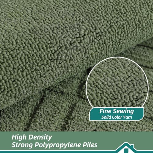Kitchen Rugs Non Slip Washable 2PCS (Green / 20"x30"+20"x48" (Rectangular))