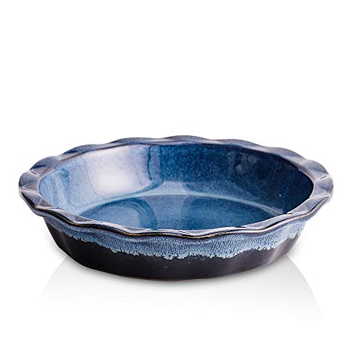 Ceramic 9 Inches Pie Plate (Nebula Blue)