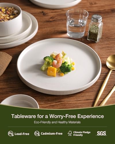 Star Stoneware Dinnerware Set (Matte White)