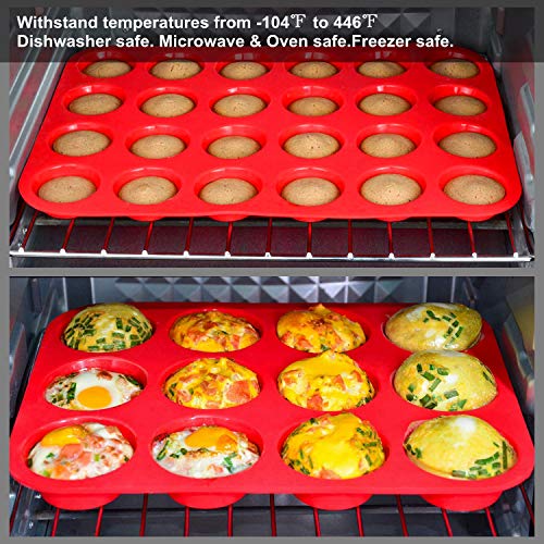 Silicone Muffin Pan Cupcake Set (Red)