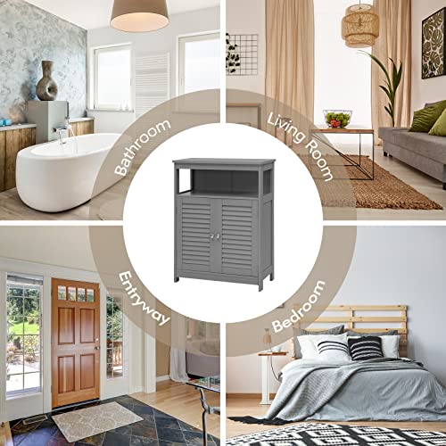 Bathroom Storage Cabinet (Grey / 23.5 inches x 12 inches x 31.5 inches)