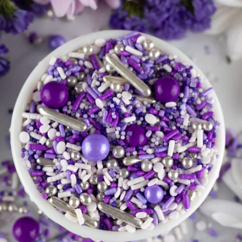 Perfectly Purple Sprinkle Mix (Purple, White, Lavender, Silver)