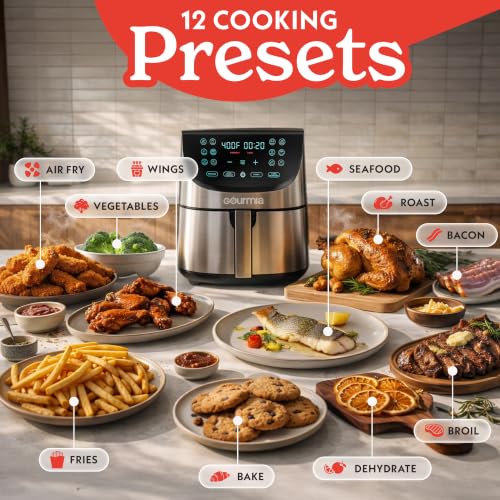 Air Fryer 8 Qt Basket Capacity (8 Qt Stainless Steel)