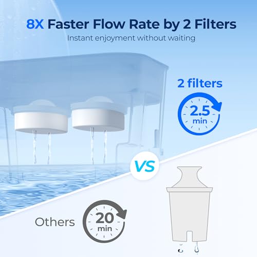 WFD-22L-DF Water Filter Dispenser, 40-Cup Water Purifier, Black (Black)