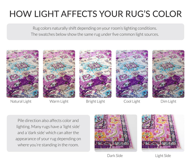 Monaco Runner Rug 2'2"x12' (2'2" x 12' (Runner) / Violet/Light Blue)