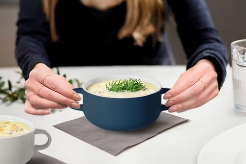 Soup Crocks Ceramic Bowls (Navy)