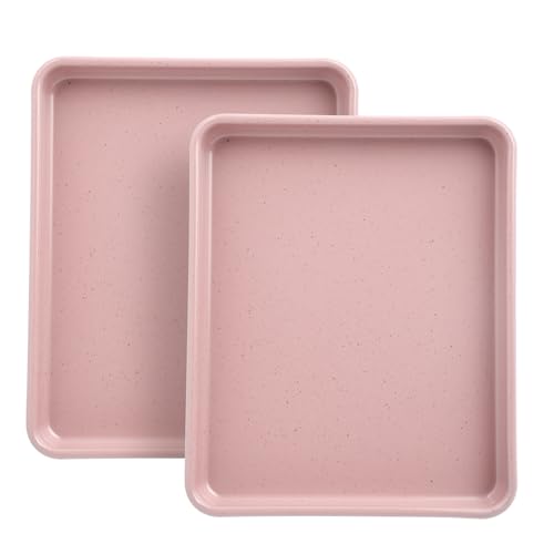 Toaster Oven Pans Set of 2 (Pink-11*9*1 inch)