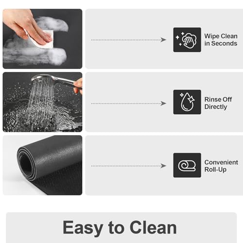 Dish Drying Mat for Kitchen Counter (Black / 18" x 28")