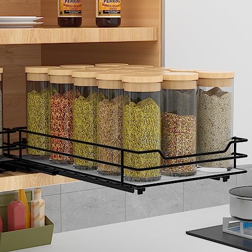 Pull Out Spice Rack Organizer for Cabinet (1 Tier,6.5''Wx10.5''Dx2.5''H)