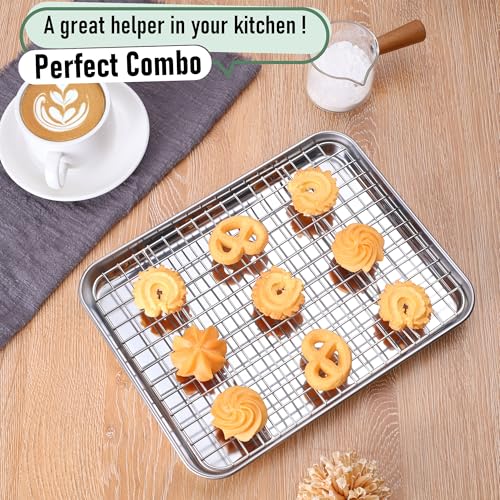 Cookie Sheet with Rack Set (10*8 Inch)