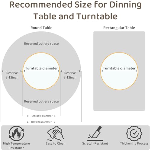 23.6" Lazy Susan for Table Top Sintered Stone Rotating Serving Tray for Dining Table (Statuario / 60CM)
