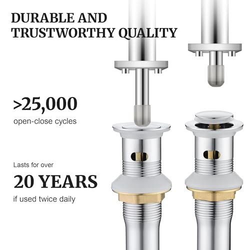 Bathroom Sink Stopper (With Overflow / Chrome)