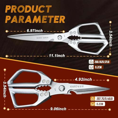 Heavy Duty Kitchen Shears (Silver)