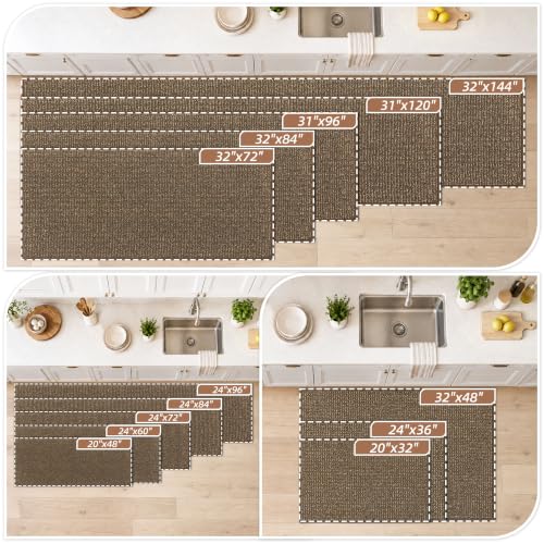 Kitchen Runner Rugs 20"x48" (Brown / 20" X 48" (Rectangular))