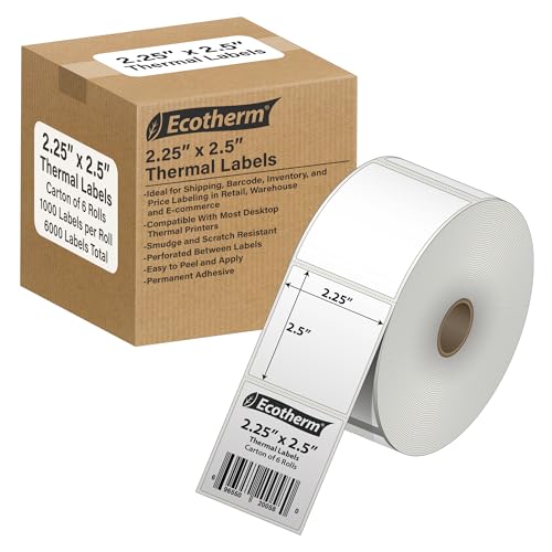 2.25" x 2.5" Thermal Labels (2.25 x 2.5 - 6000 Labels)