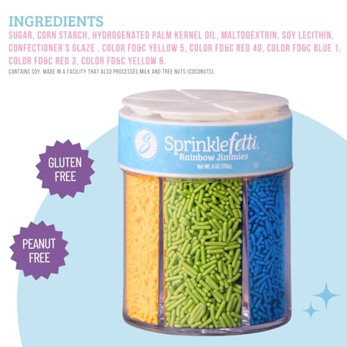 Rainbow Jimmies Sprinkles for Baking & Decorating (Rainbow Jimmies)