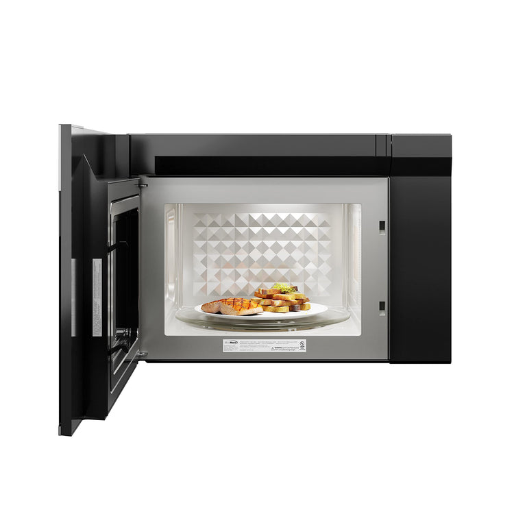 1.3 cu. ft. 24 inch Over The Range Stainless Steel Microwave (Black / 24 in/1.3 Cu. Ft.)