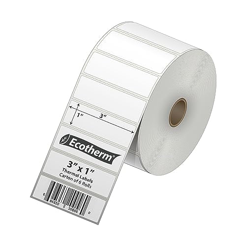 3" x 1" Thermal Labels (3 x 1 White - 15000 Labels)