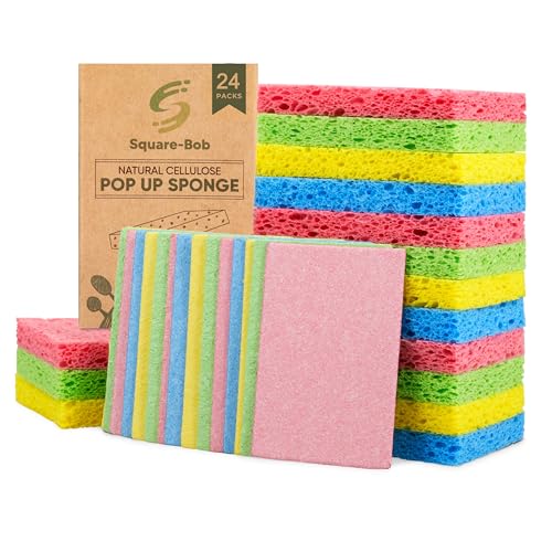 Compressed Non Scratch Kitchen Sponges (Pack of 24)
