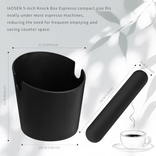 5 Inch Espresso Knock Box (5 Inch Knock Box)