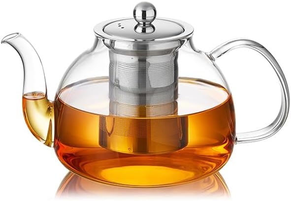 Glass Teapot with Infuser (Clear / 40OZ)