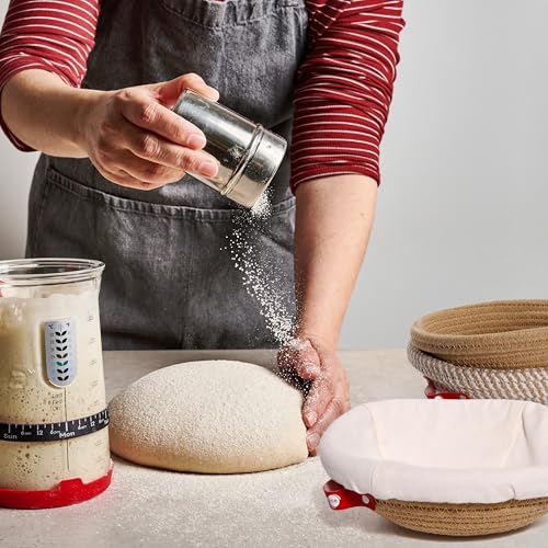 Cotton Rope Banneton Bread Proofing Basket Set (2xRound Baskets)