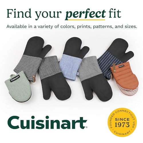 Cuisinart Chambray Kitchen Oven Mitts (Charcoal)