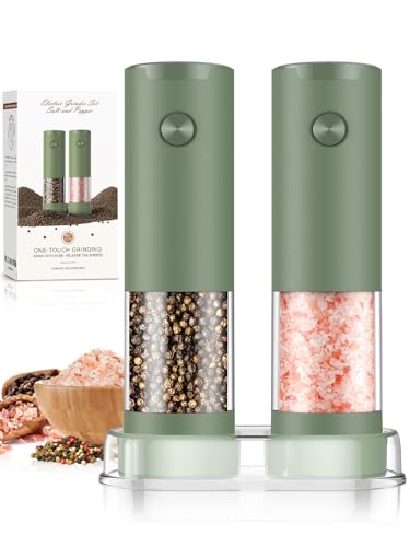 Salt and Pepper Grinder Set Mom Gifts (Green)