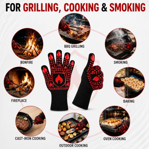 BBQ & Grill Gloves (Red / Medium)