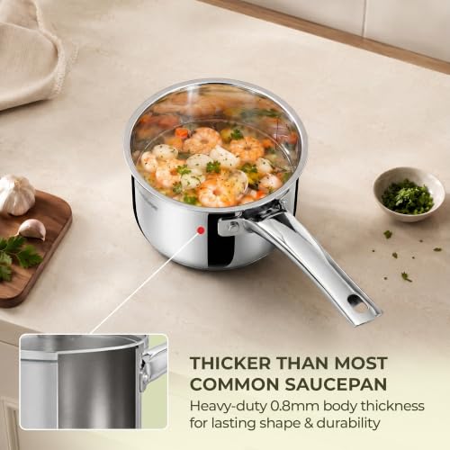 3 QT Stainless Steel Sauce Pan with Lid