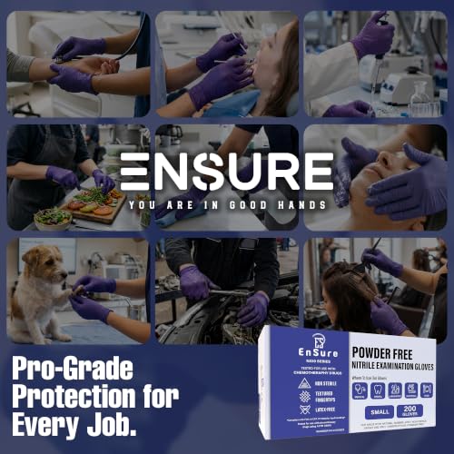 Blue Nitrile Gloves Medical Powder & Latex Free Chemical Resistant (Large)