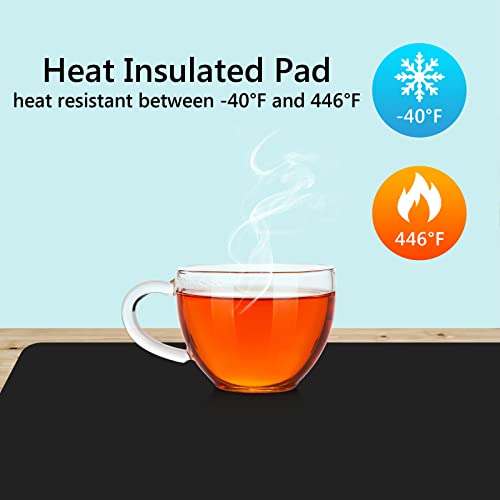 2 Pieces Silicone Mats for Countertop (XXL-32" x 24"x 0.06" / Black)