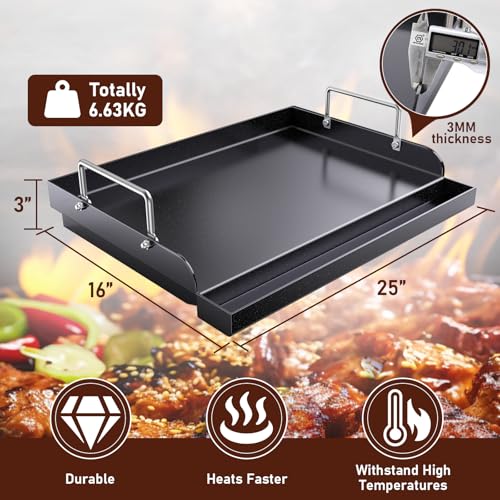 Pre seasoned Nonstick Cast Iron Griddle (25" x 16" x 3.5")