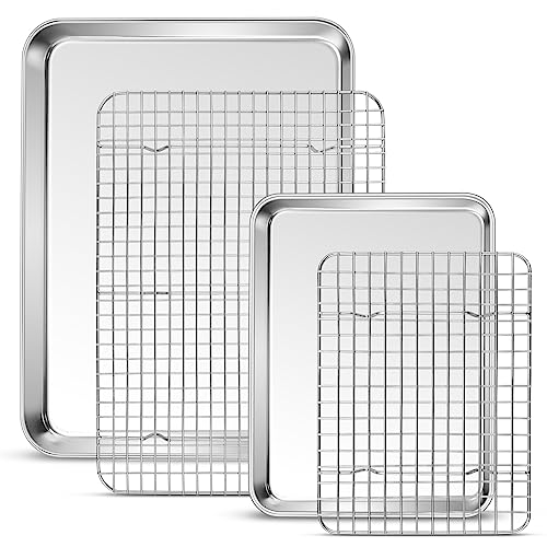 16 + 10.4 Inch Cookie Baking Sheet Pan with Wire Rack (16 + 10.4 Inch)